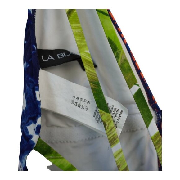 La Blanca‎ Women's Island Mix Plunge Strappy Mio One Piece Swimsuit Size 6 - Picture 10 of 13
